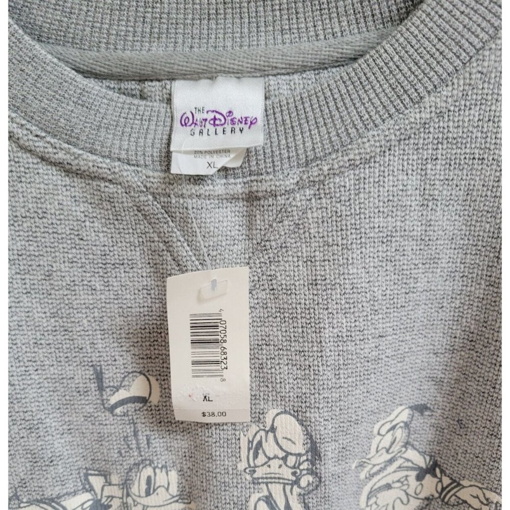 NWT XL Vtg Walt Disney Gallery Pullover Sweatshirt  Donald Duck 65th Ann… - Picture 3 of 4